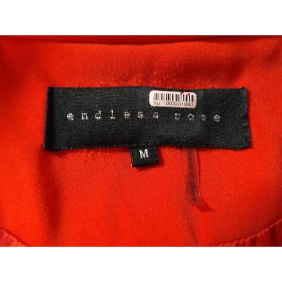 Anthropologie Medium Endless Rose Blazer Red Single Button Sport Coat - Picture 6 of 11